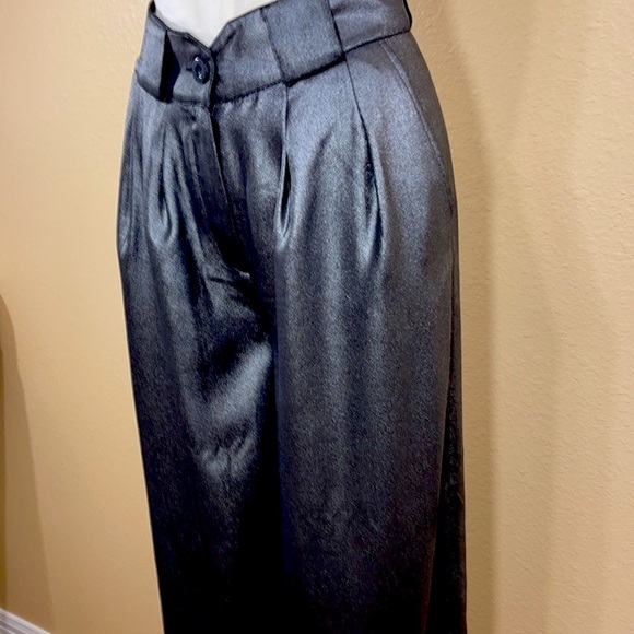 🌱 NWT L’Acqdemie High Waist Wide Leg Metallic Pants - Picture 5 of 9